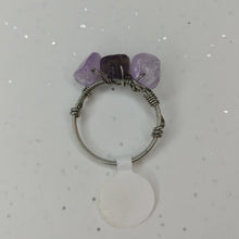 Load image into Gallery viewer, Three stone amethyst ring
