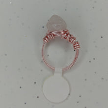 Load image into Gallery viewer, Single stone rose quartz ring
