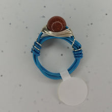 Load image into Gallery viewer, Single stone goldstone ring
