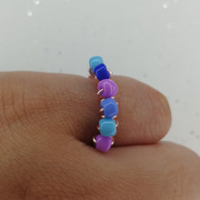 Load image into Gallery viewer, Colorful wire wrapped beaded ring
