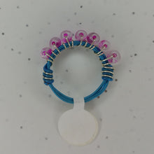 Load image into Gallery viewer, Magenta wire wrapped beaded ring
