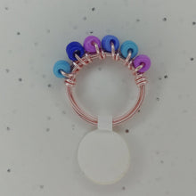 Load image into Gallery viewer, Colorful wire wrapped beaded ring
