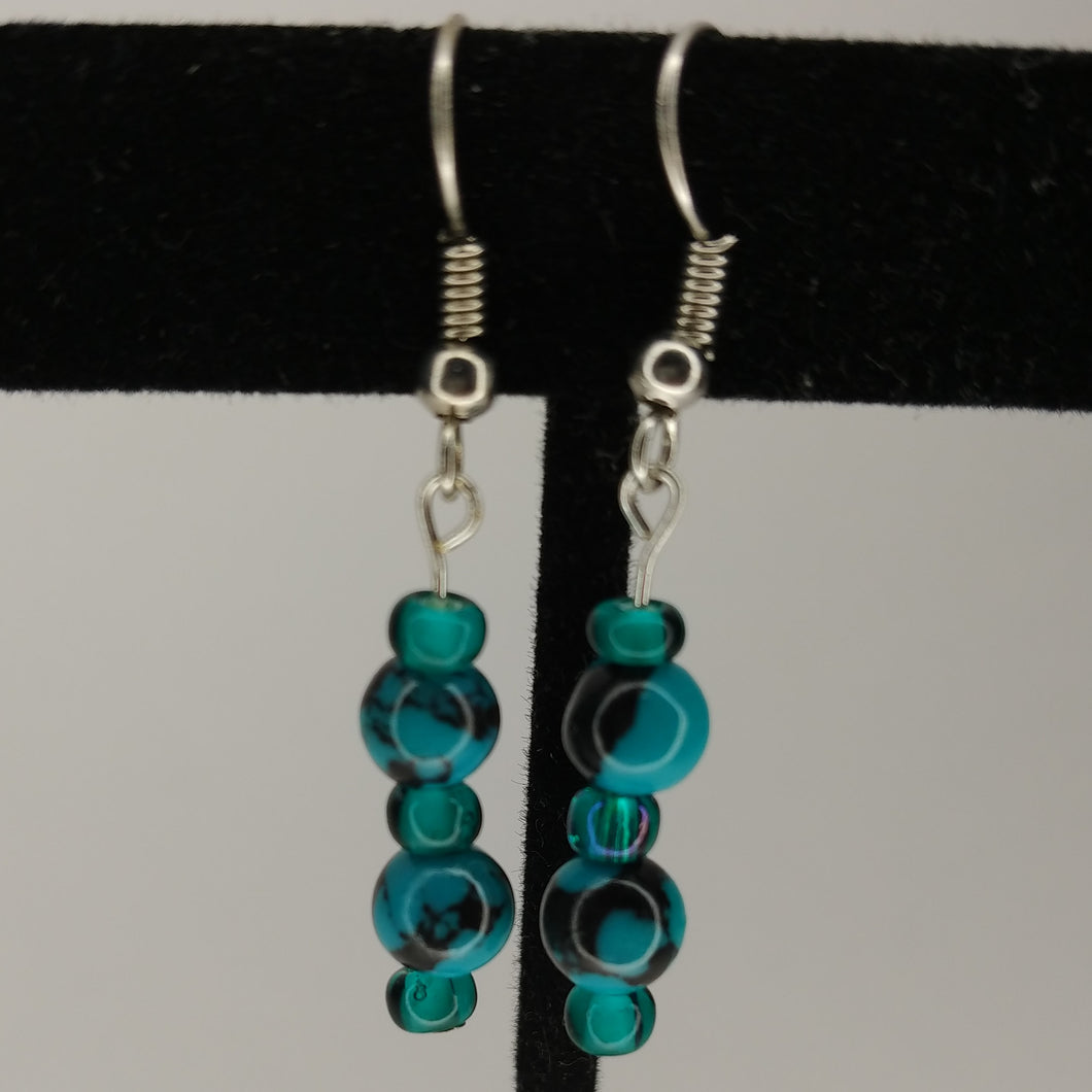 Turquoise swirl earrings